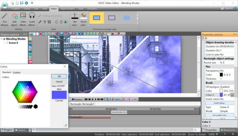 vsdc video editor audio effects